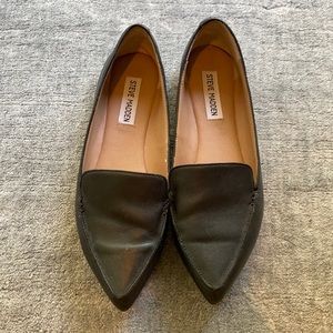 Steve Madden Flats BLACK Size 7 Leather